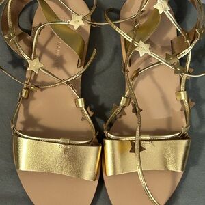 Loeffler Randall Gold Gladiator Sandals
